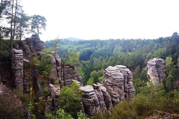 Пісковика скелі Prachov порід в Чехії — стокове фото