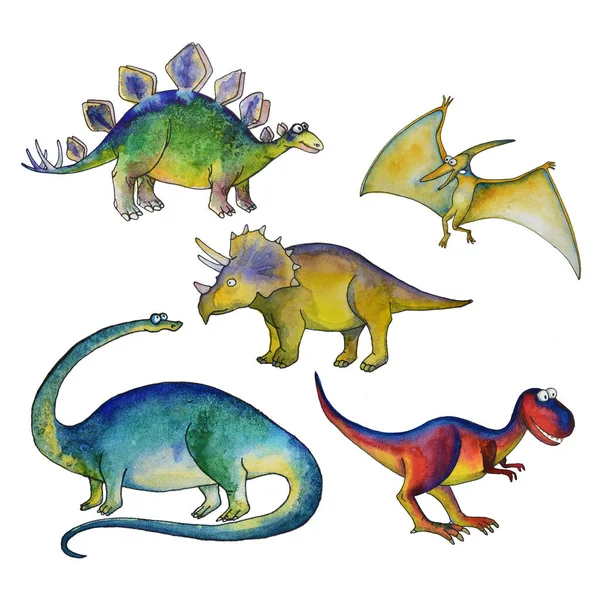Jurassic dönem dinozorlar suluboya stilini ayarlama
