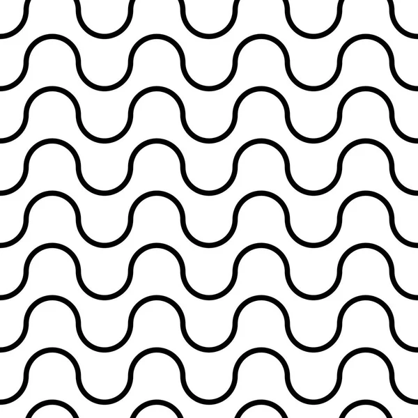 Vector seamless pattern, horizontal wavy lines. — Stock Vector