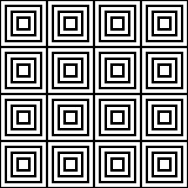 Kare şeklinde pürüzsüz siyah beyaz desen