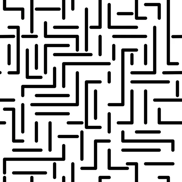Modèle de labyrinthe sans couture. Style de groupe Memphis — Image vectorielle