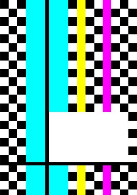 Trendy memphis grup stili poster renk arka plan