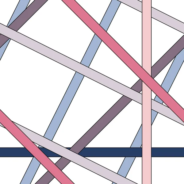 Enredado líneas rectas vector patrón sin costura — Vector de stock