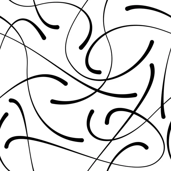 Blob doodle curvas vector patrón sin costura , — Vector de stock