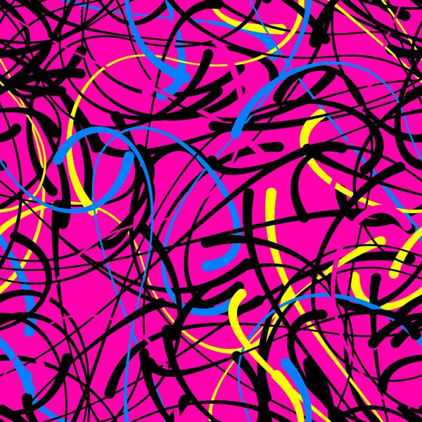 BLOB doodle eğrileri vektör seamless modeli,