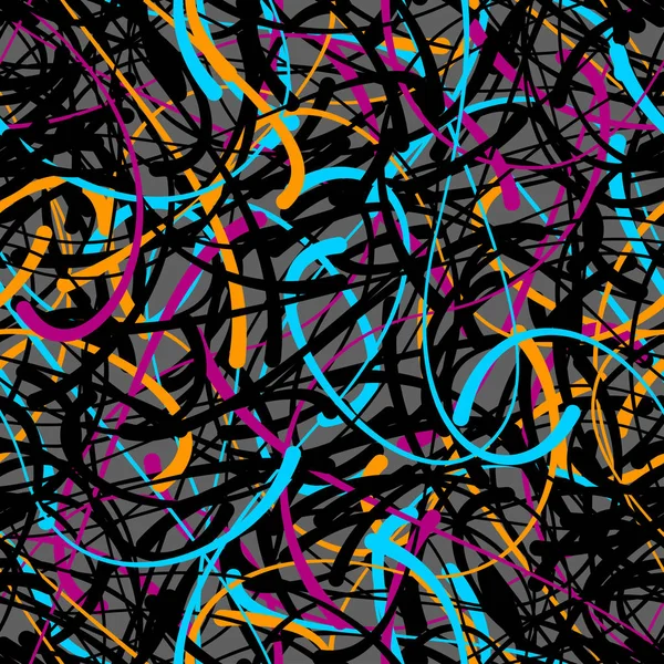 BLOB doodle eğrileri vektör seamless modeli,