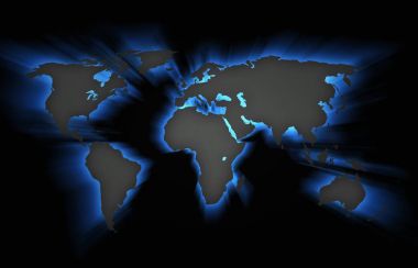 3D-Illyustration kıta üzerinde siyah bir arka plan.