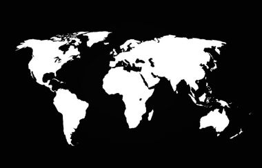 3D-Illyustration kıta üzerinde siyah bir arka plan.