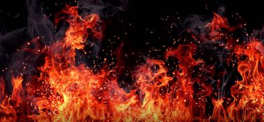 ateş siyah bir arka plan doku.