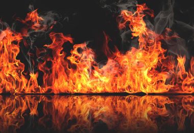 ateş siyah bir arka plan doku.