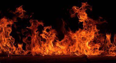 Yangının neden olduğu fırtına doku. Siyah arka plan üzerinde bokeh ışıklar.