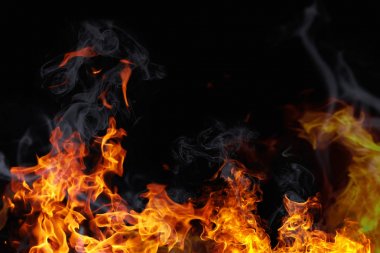 ateş siyah bir arka plan doku.