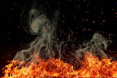 ateş siyah bir arka plan doku.