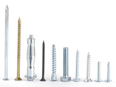 Arka plan birçok gümüş çivi. 