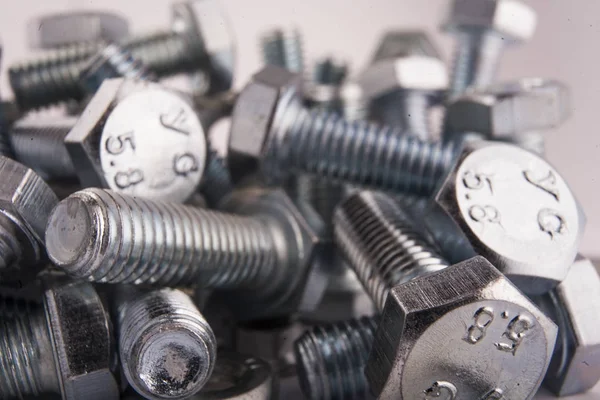 Fondo de muchas uñas de plata . —  Fotos de Stock