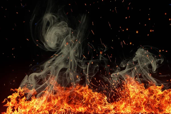 ateş siyah bir arka plan doku.