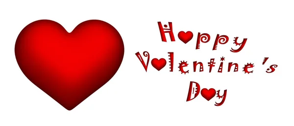 Hart motief... Happy Valentine's Day. 3D. — Stockfoto
