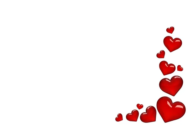 Motiv srdce... Veselého Valentýna. 3D. — Stock fotografie