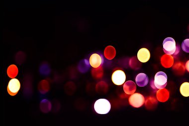 Işıkları Noel gece partisi için tasarım, vintage veya retro Renk tonlu bokeh arka plan bulanık.