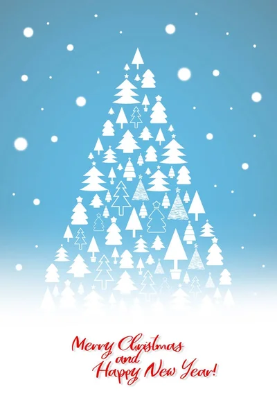 Karácsonyi Hópelyhek Újévi Kártyák — Stock Fotó