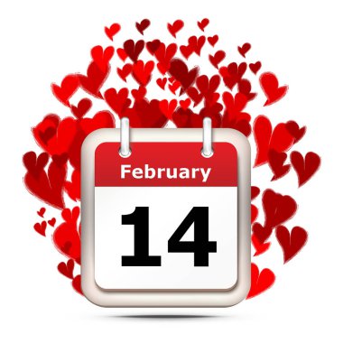 Kalpler kökenli. St. Valentine's Day.