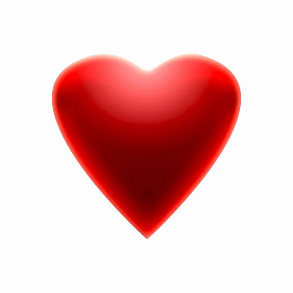 Red Heart Close White Background — Stock Photo, Image