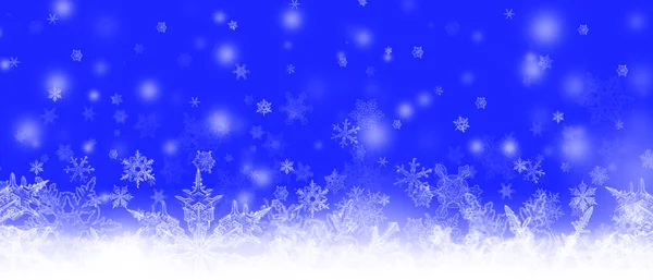 Banner Navidad Con Copos Nieve Nevadas — Foto de Stock