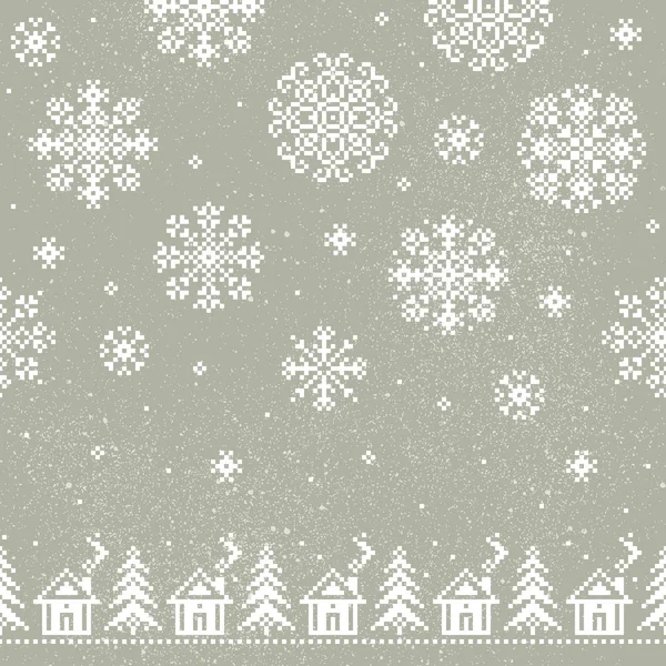 Icono vectorial navideño con patrón en el fondo para impresión, web e impresiones . — Vector de stock
