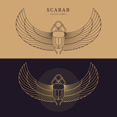 Parlak ve koyu arkaplanda iki doğrusal çizim