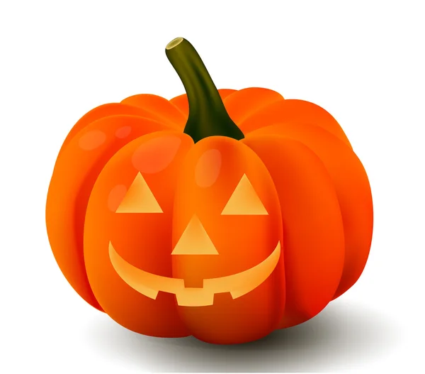 Labu Halloween diisolasi dengan latar belakang putih. Ilustrasi vektor - Stok Vektor