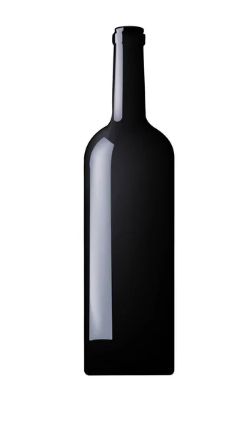 Flasche Wein auf weißem Hintergrund. Vektorillustration — Stockvektor