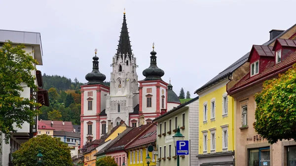 Shrine of Our Lady in city Mariazell, site of pilgrimage for catholics. Austria. — Stock Photo, Image