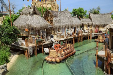 Etkileşimli su cazibe Angkor Port Aventura City Salou, Katalonya, İspanya Tema park Çin alanında yer alan.