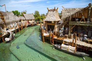 Etkileşimli su cazibe Angkor Port Aventura City Salou, Katalonya, İspanya Tema park Çin alanında yer alan.
