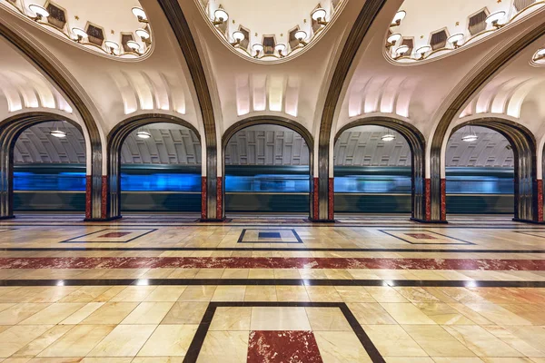 Станция метро Маяковская. Москва, Россия — стоковое фото
