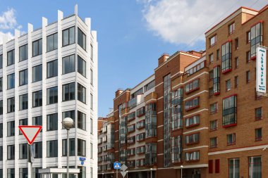  Modern ofis binası ve hotel Aquamarine, Moskova, Rusya.