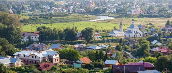 Eski bir Rus şehri Suzdal hava görünümünü. Altın yüzük, Vladimir Bölgesi, Rusya Federasyonu