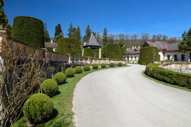 Hermesvilla, eski av alanı Habsburg asaleti saray avlusu. Viyana, Avusturya. 