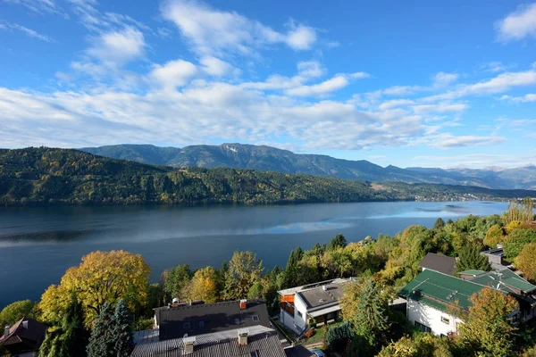 Temprano Mañana Ciudad Balneario Millstatt See Situado Ladera Sur Los — Foto de Stock