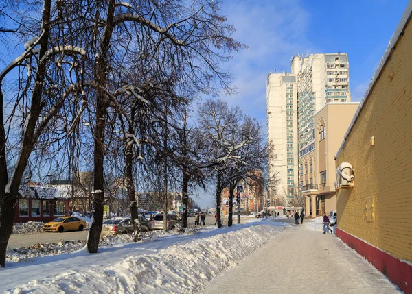 Balashikha Rusia Febrero 2018 Vista Calle Sverdlova Invierno Después Las — Foto de Stock