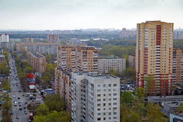 Balashikha Ryssland April 2014 Flygfoto Över Den Moderna Bostadsområde Staden — Stockfoto