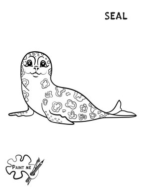 Diyor çocuk boyama kitabı bana boya. Mühür