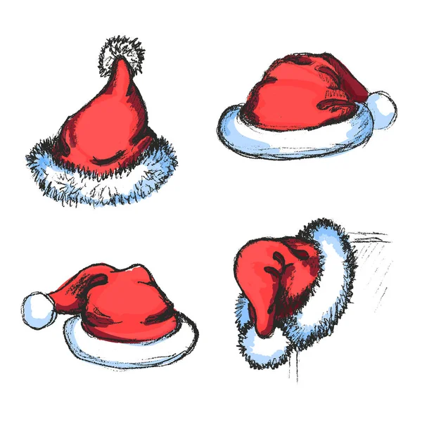Frizura Santa Claus. Különböző kameraállások — Stock Vector