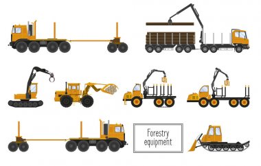 Ormancılık ekipman: skidders, Logger, ormana taşıyıcılarının. Ve
