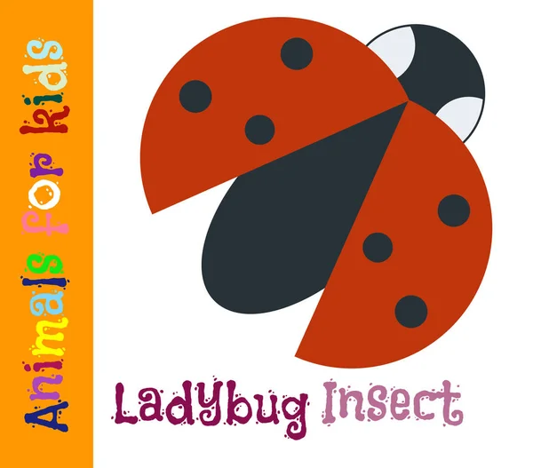 Ladybug. Insect. Animals for children. Cards for the development