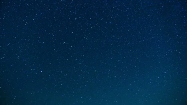 Time Lapse of Night Sky e Via Láctea Galaxy — Vídeo de Stock