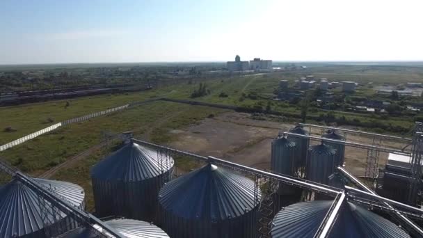 Grain storage complex. — Stock Video