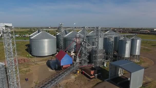 Grain storage complex. — Stock Video