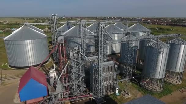 Grain storage complex. — Stock Video