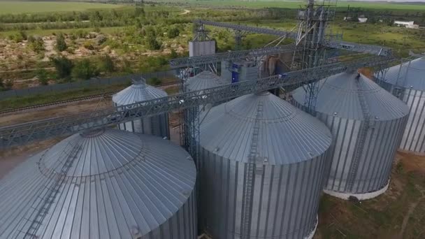 Зберігання зерна комплекс . — стокове відео